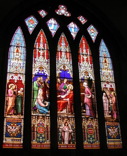 stained glass at evesham