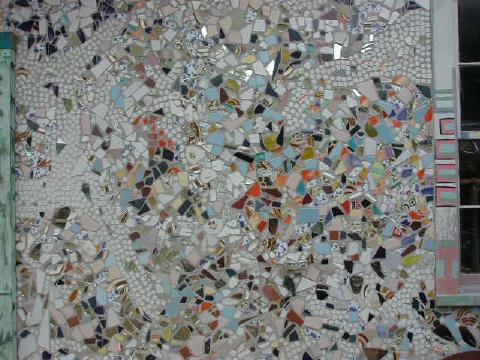 detail of wall of House of Shards, UCM Museum, Abita Springs, Louisiana by John Preble