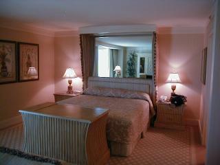 bedroom of mirage suite