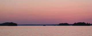 pink sunset over degray lake