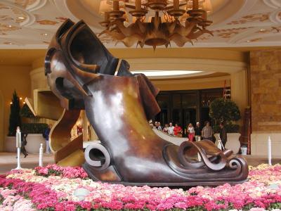 big shoe sculpture